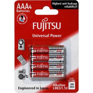 Fujitsu Alkaline 1.5V AAA Battery 4 Pack