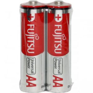 Fujitsu Universal Power AA Size Alkaline Battery 2pk Shrink
